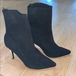 Black stretch boots size 8